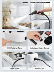 Portable High-Temperature Steam Cleaner with Accessories