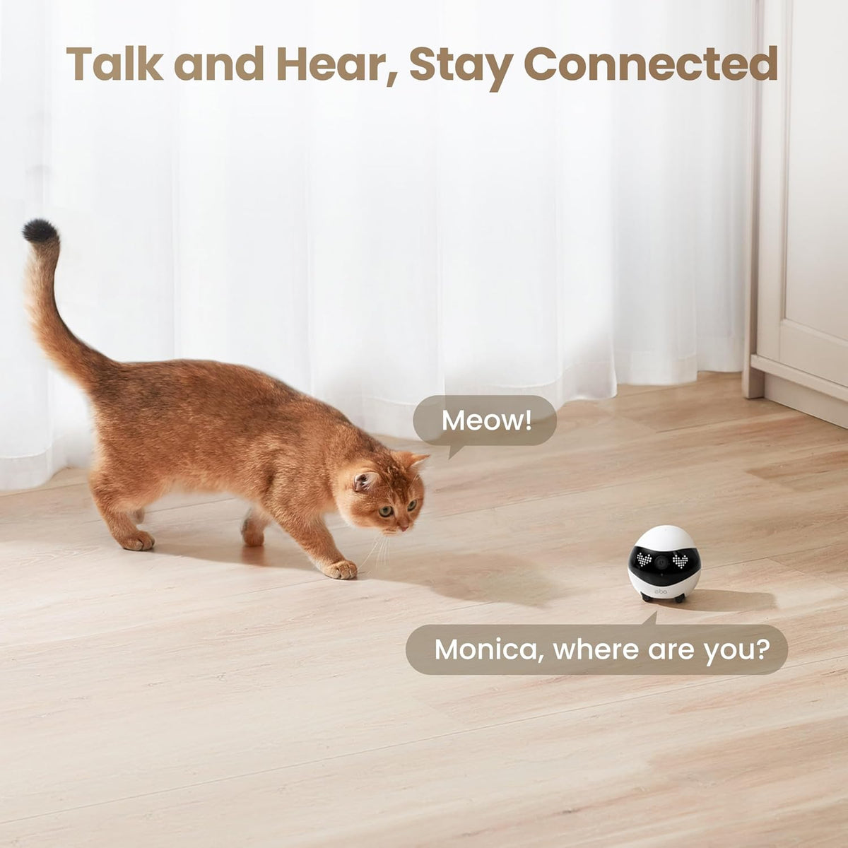 Air 2 Mobile Pet Camera Robot: 2K Familybot with Two-Way Talk