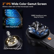500X Digital Microscope Foldable Autofocus Electronic Welding Microscope Autofocus 2MP Coin Video Microscopes for jewelry work