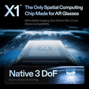 One Pro AR Glasses with X1 Chip, 171" 120Hz FHD Display, Native 3 Dof