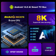H96 MAX M9S Android 14 8K AI TV Box