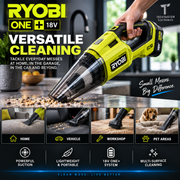 RYOBI ONE+ 18V Cordless Handheld Vacuum Kit 
