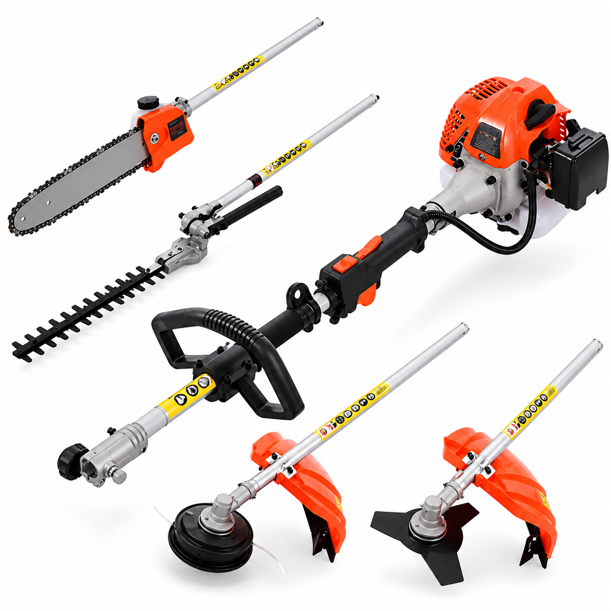 43cc 6-in-1 Gas Trimmer & Outdoor Power Tool Kit