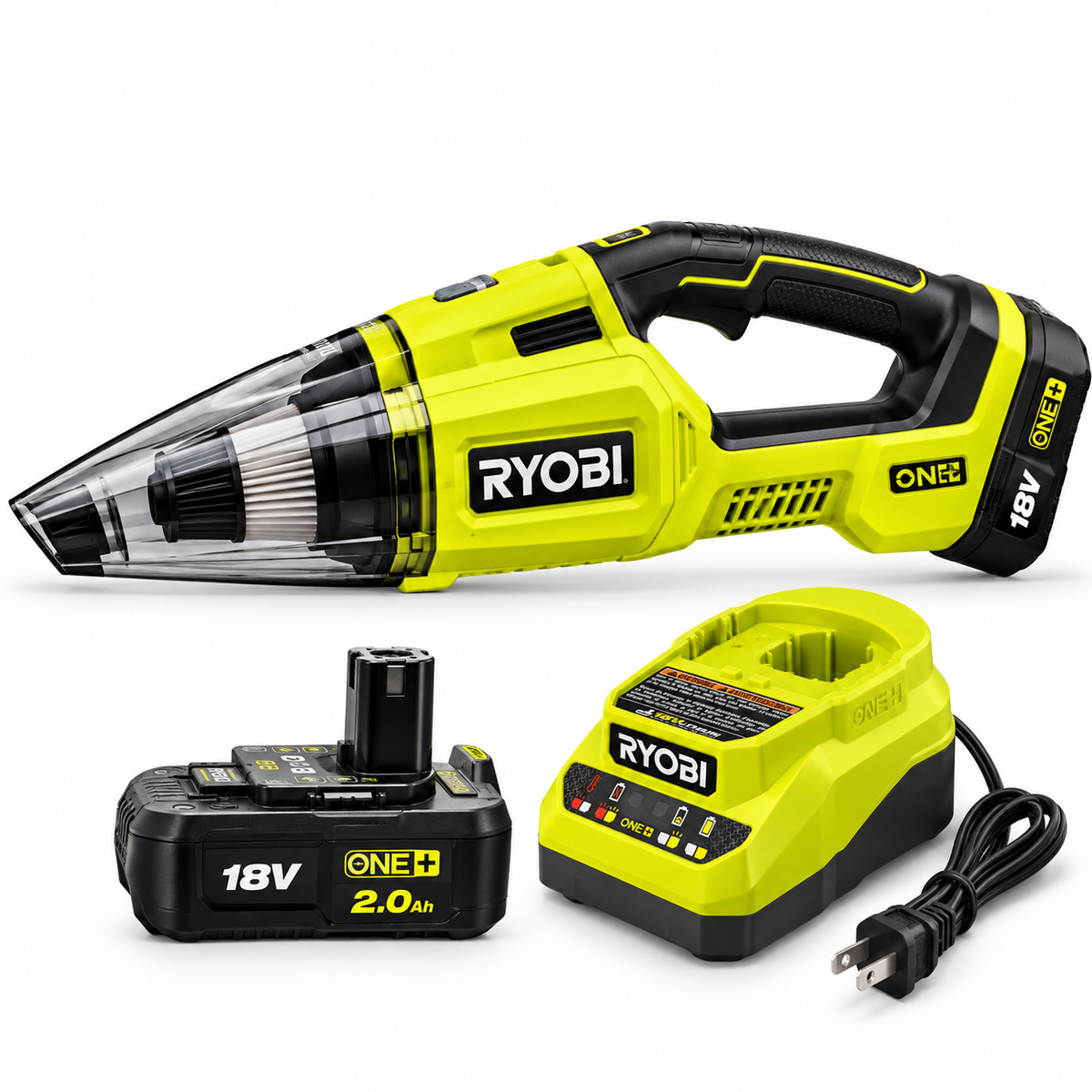 RYOBI ONE+ 18V Cordless Handheld Vacuum Kit