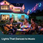 Smart Permanent Outdoor Lights Pro 100ft with 72 Lights, Color-Changing LED Strip Lights, Matter Compatible, IP67 Waterproof, WiFi + Bluetooth, Patio, Garden Decor, Holiday Lighting